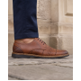 Pantofi barbati casual din piele naturala maro cu perforatii 267M